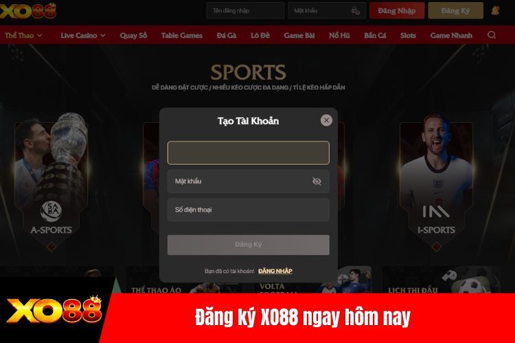 Đăng ký XO88 ngay hôm nay